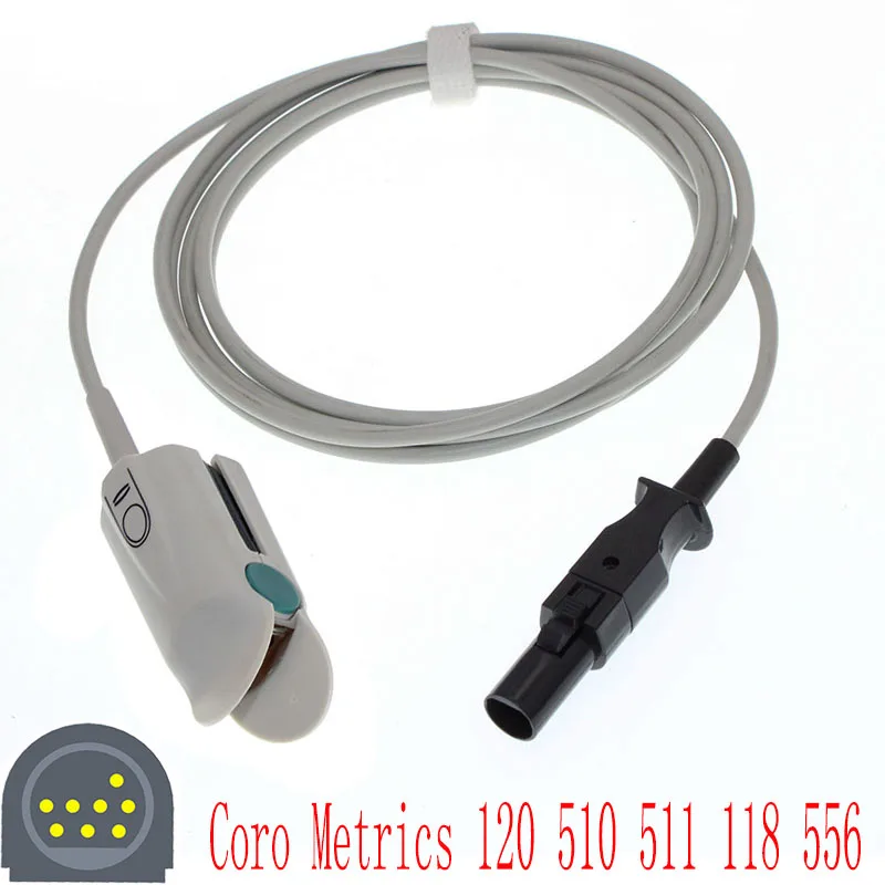Compatible Spo2 Sensor For Coro Metrics 120/510/511/118/556 Monitor,8pin 3m Finger/Ear/Forehead Oximetry Cable.
Compatible Spo2 Sensor For Coro Metrics 120/510/511/118/556 Monitor,8pin 3m Finger/Ear/Forehead Oximetry Cable.