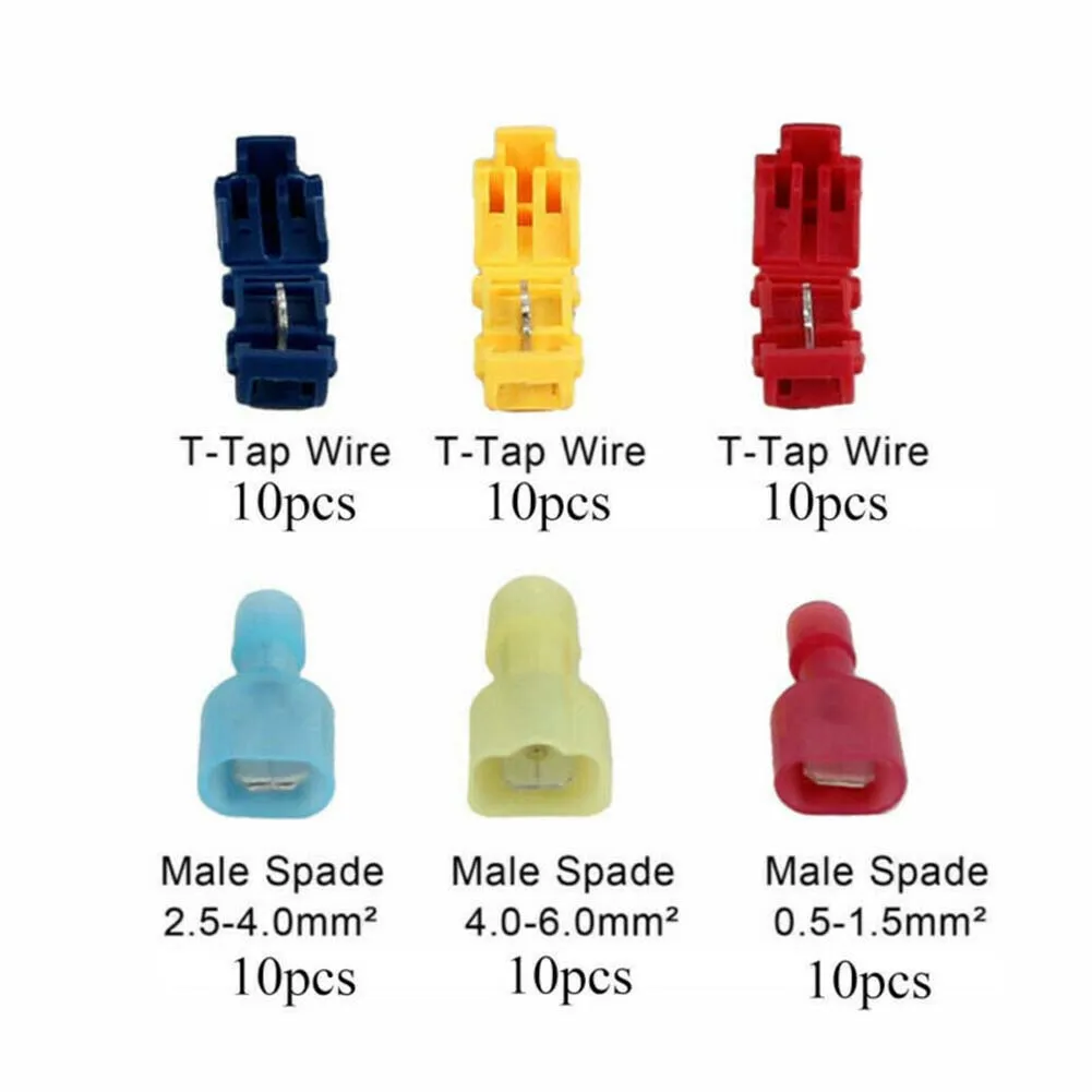 Durable Practical Quick Splice Wire Connector kit Lock T Tap Terminals Wire Joint + Female Spade Connector 60 Pcs
Durable Practical Quick Splice Wire Connector kit Lock T Tap Terminals Wire Joint + Female Spade Connector 60 Pcs