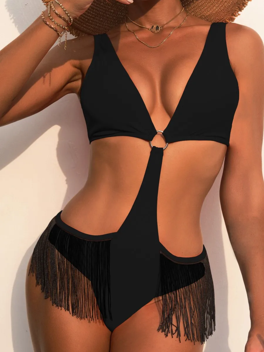 2022 New Tassels Bikinis Sexy Women's Swimsuit Fashion Black Ladies Swimwear Push Up Padded Bra One Pieces
2022 New Tassels Bikinis Sexy Women's Swimsuit Fashion Black Ladies Swimwear Push Up Padded Bra One Pieces