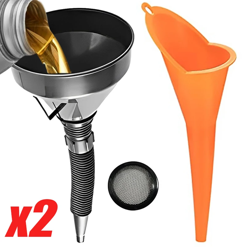 Universal Extension Pipe Car Refueling Funnel Motorcycle Truck Oil Petrol Diesel Gasoline Funnels Tools with Filter Accessories
Universal Extension Pipe Car Refueling Funnel Motorcycle Truck Oil Petrol Diesel Gasoline Funnels Tools with Filter Accessories