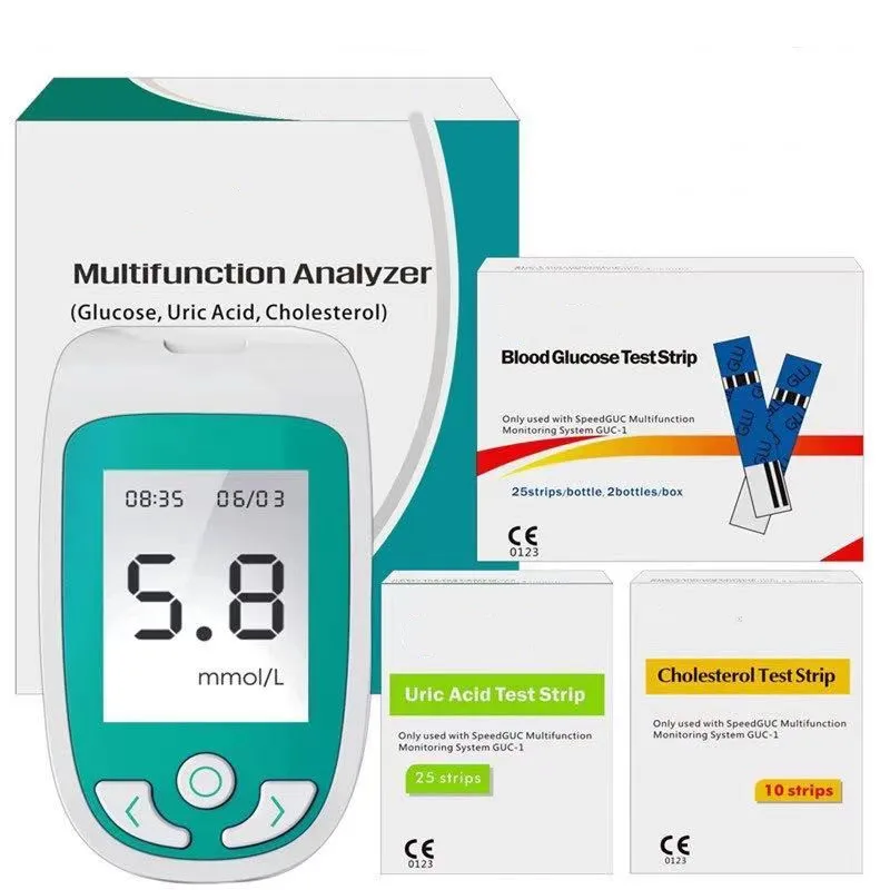 3 In 1 Multi-function Blood Glucose Monitor Cholesterol Uric Acid Meter Glucometer Diabetes Gout Test Blood Sugar Test Strips
3 In 1 Multi-function Blood Glucose Monitor Cholesterol Uric Acid Meter Glucometer Diabetes Gout Test Blood Sugar Test Strips