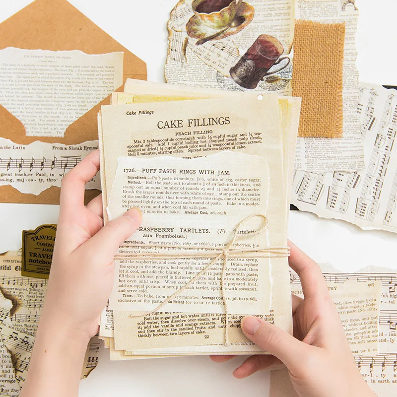 57 Pcs/set Vintage Old Book Manuscript Memo Pad Diary Stationary Flakes Scrapbook Decorative Retro Material Message Kraft Paper
57 Pcs/set Vintage Old Book Manuscript Memo Pad Diary Stationary Flakes Scrapbook Decorative Retro Material Message Kraft Paper