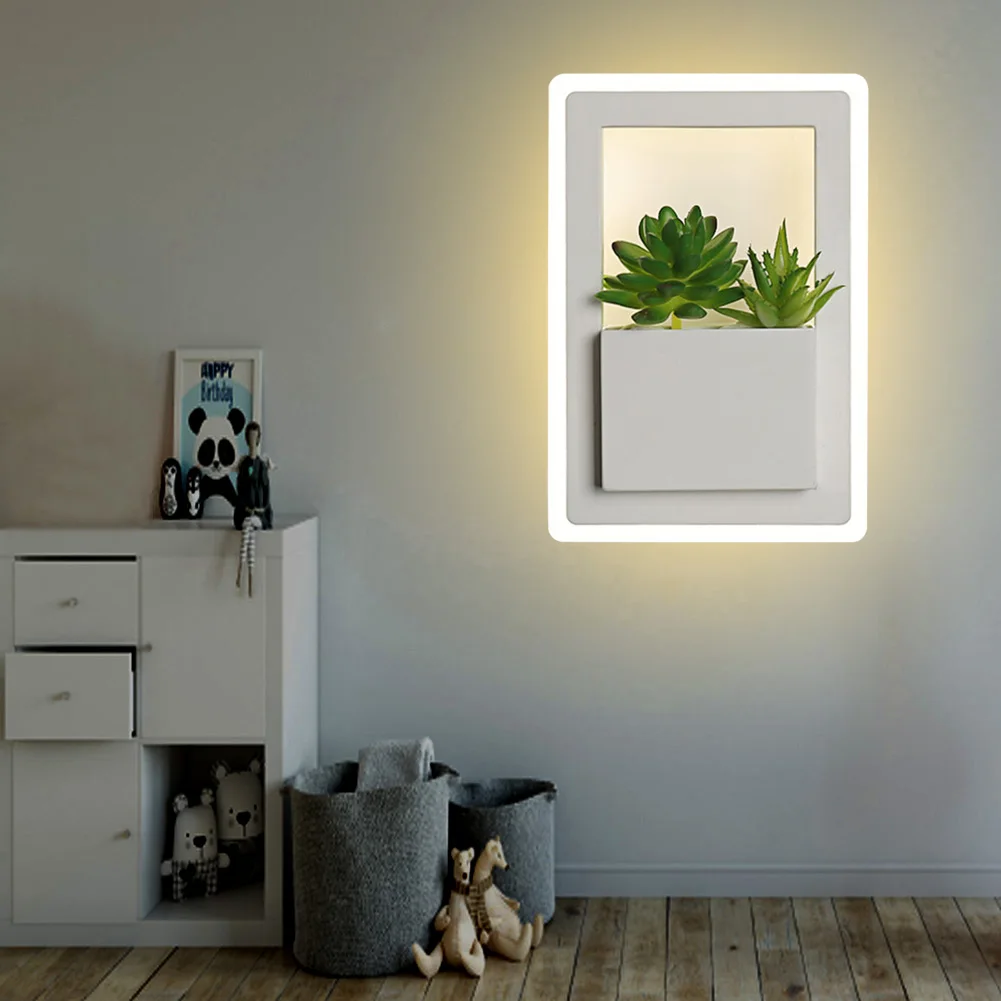 10W Modern LED Wall Lamps Acrylic Bedside Wall Light with Green Plant Stair Light Fixture Home Decoration
10W Modern LED Wall Lamps Acrylic Bedside Wall Light with Green Plant Stair Light Fixture Home Decoration