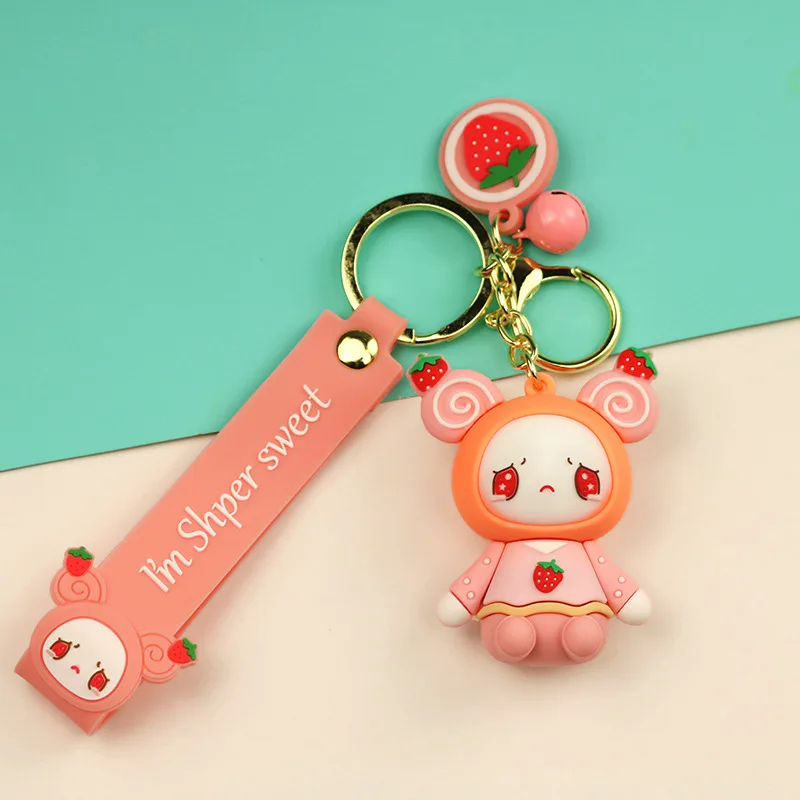 Trend Cartoon Fruit Doll Keychain Cute Fun Epoxy Strawberry Grape Bunny Soft Rubber Doll Bag Pendant Car Keyring Jewelry Gifts
Trend Cartoon Fruit Doll Keychain Cute Fun Epoxy Strawberry Grape Bunny Soft Rubber Doll Bag Pendant Car Keyring Jewelry Gifts