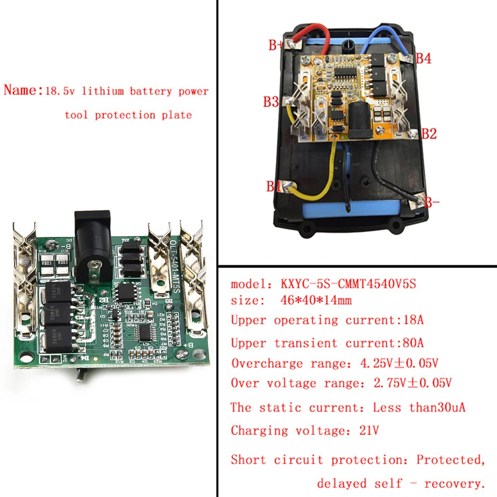 5S 18V 21V 20A Electric Tools Hand Lithium Drill Power Li-ion Battery Protection Board BMS Module For Power Tools
5S 18V 21V 20A Electric Tools Hand Lithium Drill Power Li-ion Battery Protection Board BMS Module For Power Tools