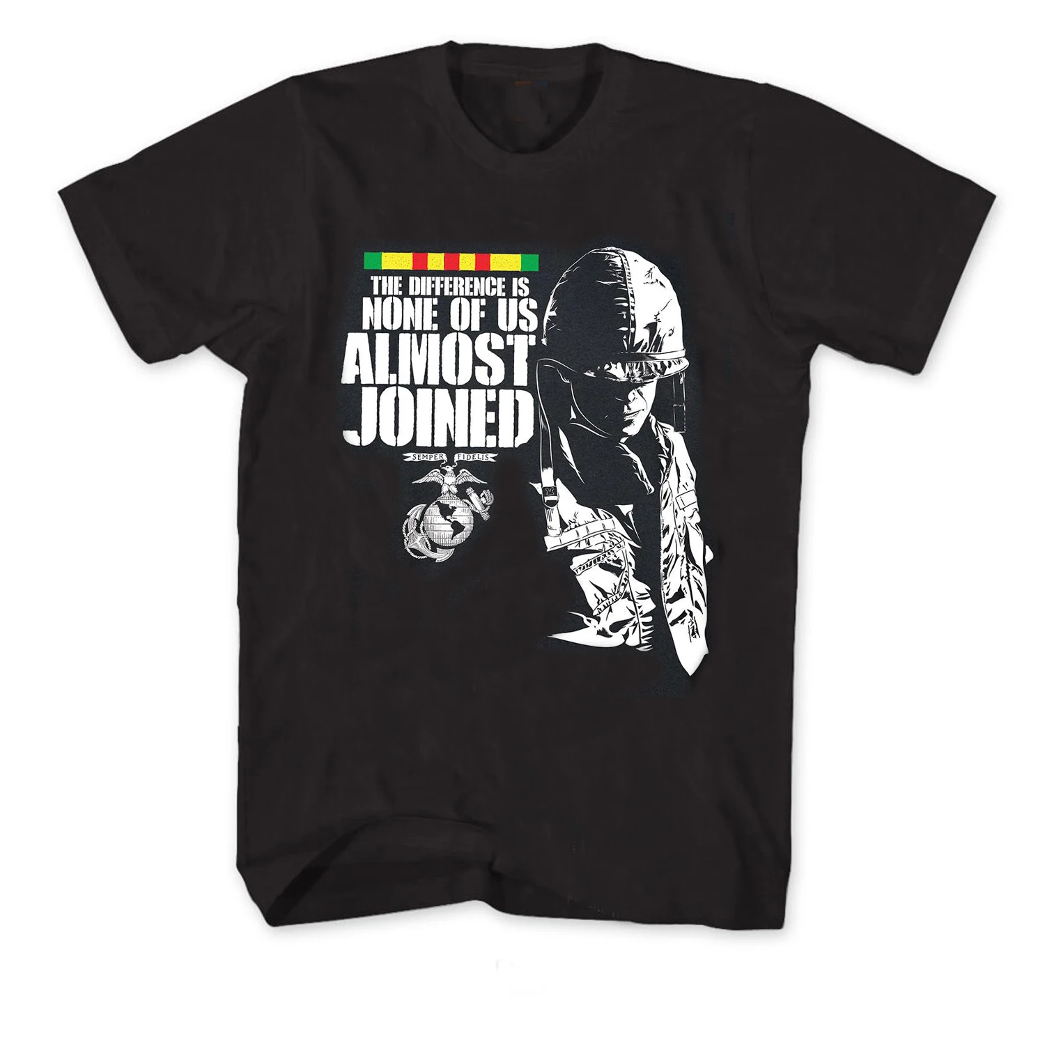 None of Us Almost Joined. The Vietnam Ribbon Marine Corps Outline T-Shirt. Summer Cotton Short Sleeve O-Neck Mens T Shirt S-3XL
None of Us Almost Joined. The Vietnam Ribbon Marine Corps Outline T-Shirt. Summer Cotton Short Sleeve O-Neck Mens T Shirt S-3XL