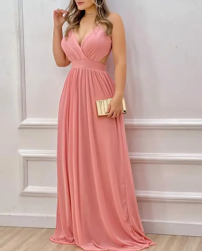 Summer Dresses Woman 2022 Tied Detail Backless Spaghetti Strap Prom Female Elegant Flared Wrap Glamorous Party Dress Clothes
Summer Dresses Woman 2022 Tied Detail Backless Spaghetti Strap Prom Female Elegant Flared Wrap Glamorous Party Dress Clothes