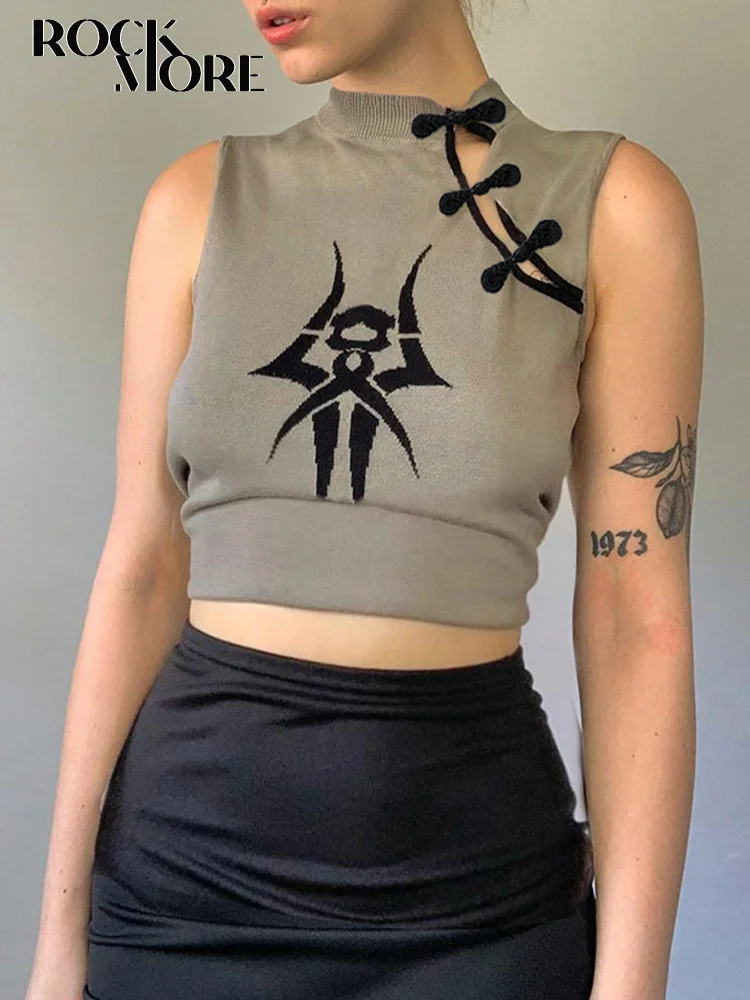 Rockmore Y2K Vintage Disc Buckle Tank Top Fairy Grunge Print Ribbed Knitted Crop Tops Women Korean Summer Casual Sleeveless Tees
Rockmore Y2K Vintage Disc Buckle Tank Top Fairy Grunge Print Ribbed Knitted Crop Tops Women Korean Summer Casual Sleeveless Tees