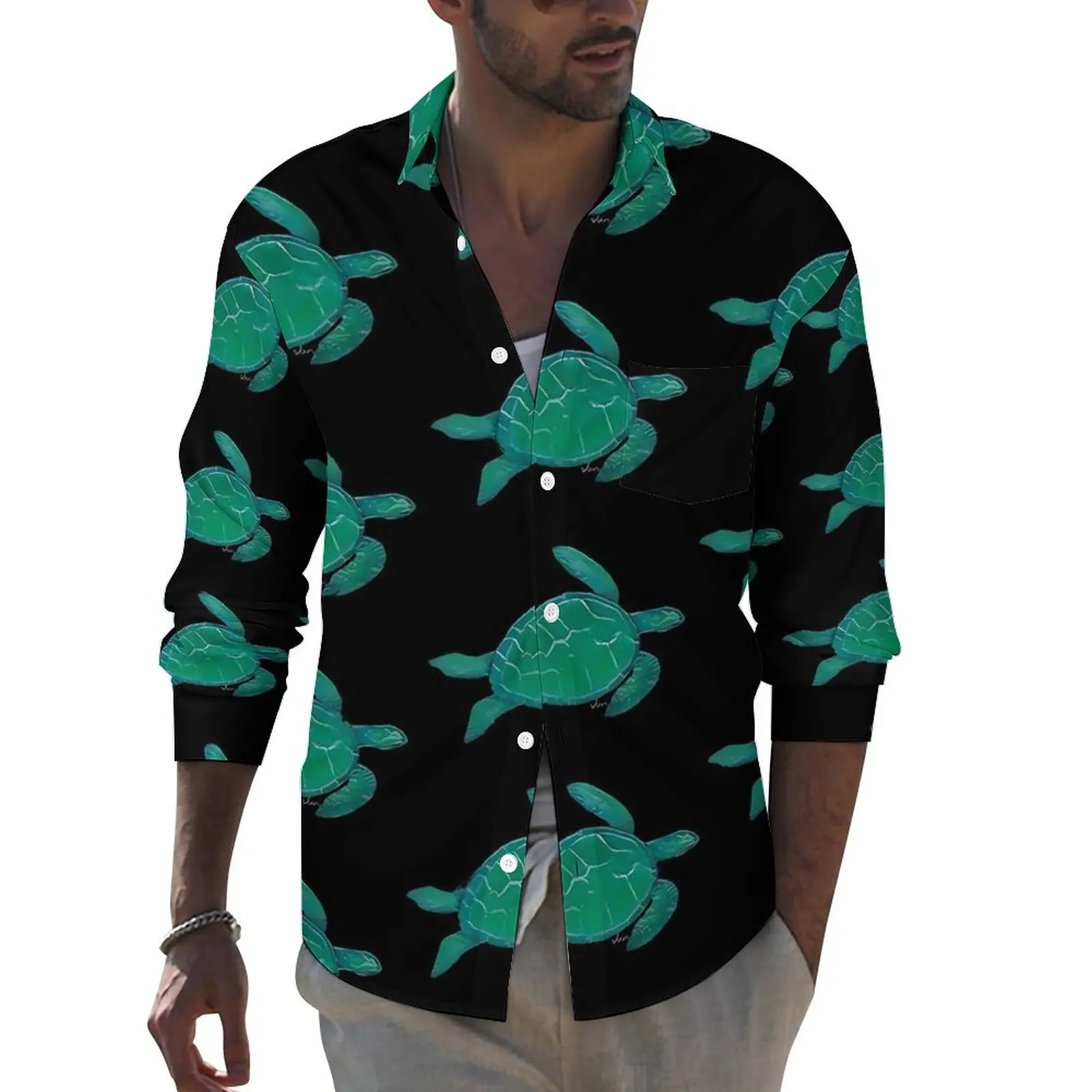 Sea Turtle Painting Shirt Autumn Cute Animal Print Casual Shirts Male Vintage Blouses Long Sleeve Graphic Aesthetic Top Big Size
Sea Turtle Painting Shirt Autumn Cute Animal Print Casual Shirts Male Vintage Blouses Long Sleeve Graphic Aesthetic Top Big Size