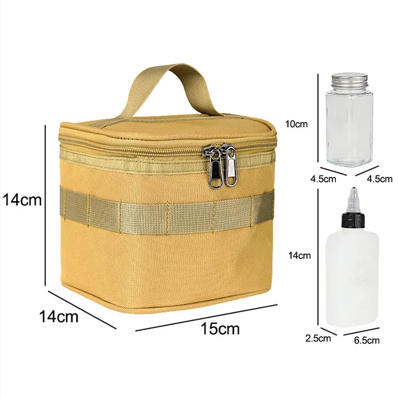 Outdoor Camping Seasoning Bottles Portable Spice Condiment Jar Storage Handbag BBQ Picnic Supplies Seal Container Organizer Bags
Outdoor Camping Seasoning Bottles Portable Spice Condiment Jar Storage Handbag BBQ Picnic Supplies Seal Container Organizer Bags
