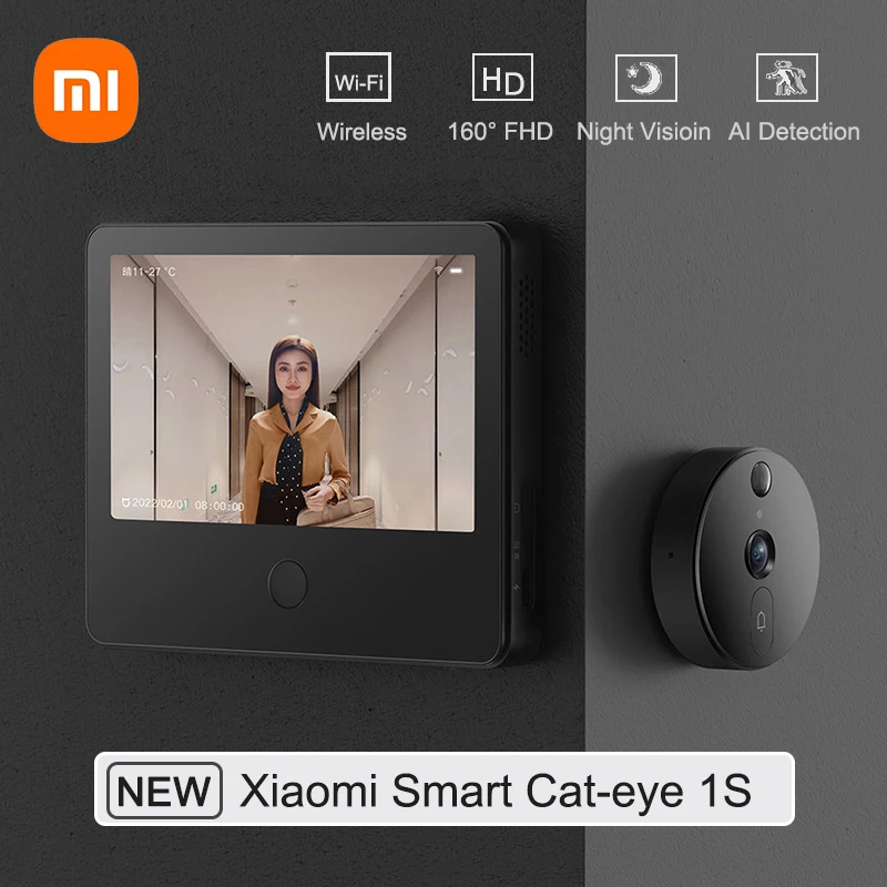 Xiaomi Smart Cat-eye 1S Wireless Video Intercom 1080P HD Camera Night Vision Movement Detection Video Doorbell for Home Security
Xiaomi Smart Cat-eye 1S Wireless Video Intercom 1080P HD Camera Night Vision Movement Detection Video Doorbell for Home Security