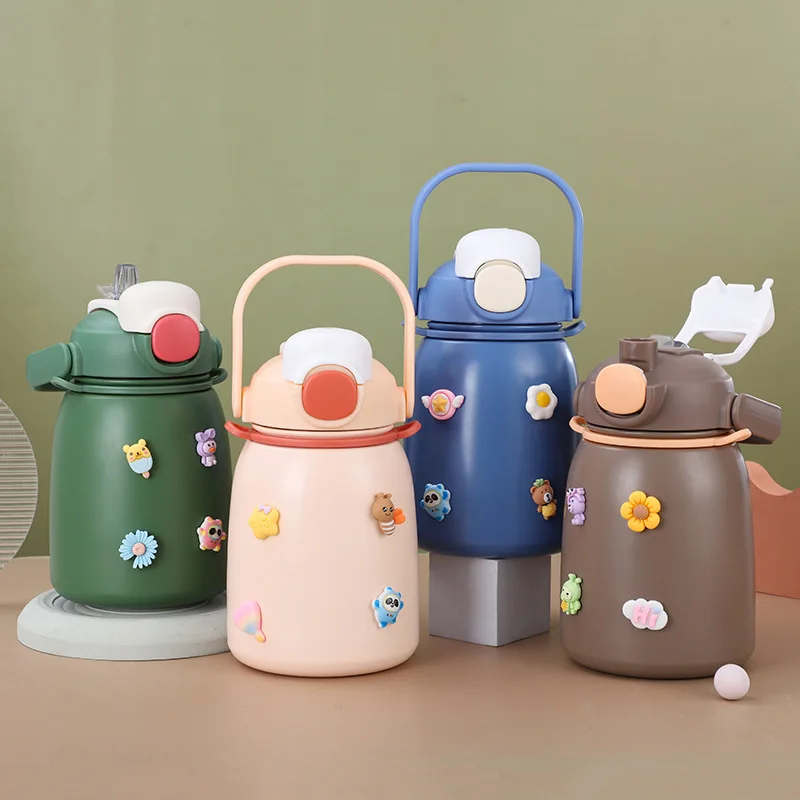 800 ML Cartoon Cute Sport Water Bottle Thermos Kettle Stainless Steel & Straw Children's Pot Belly Water Cup Large Capacity
800 ML Cartoon Cute Sport Water Bottle Thermos Kettle Stainless Steel & Straw Children's Pot Belly Water Cup Large Capacity
