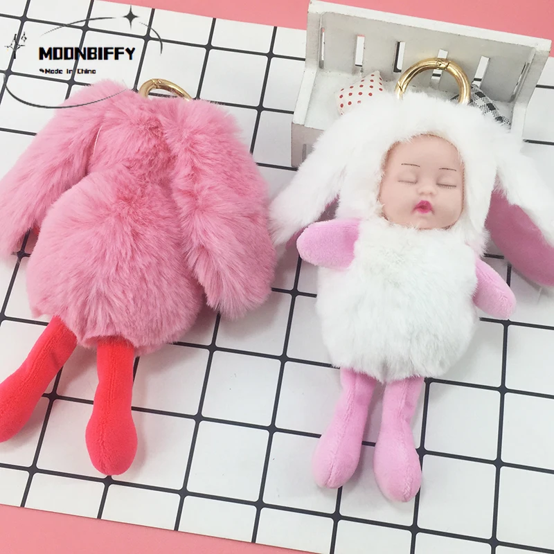 New cute long ears sleeping adorable baby plush doll key chain pendant lady bag car pendant toys holiday gifts.
New cute long ears sleeping adorable baby plush doll key chain pendant lady bag car pendant toys holiday gifts.