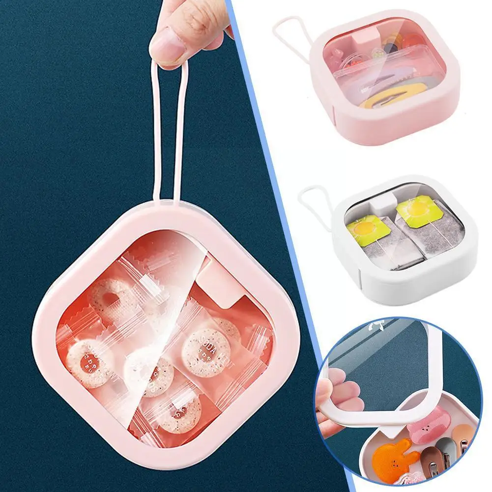 

Hidden Push Switch Cotton Swab Hairpin Storage Box Organizer Sorting Sundries Handle Small Storage With Objects Portable Bo A1d1