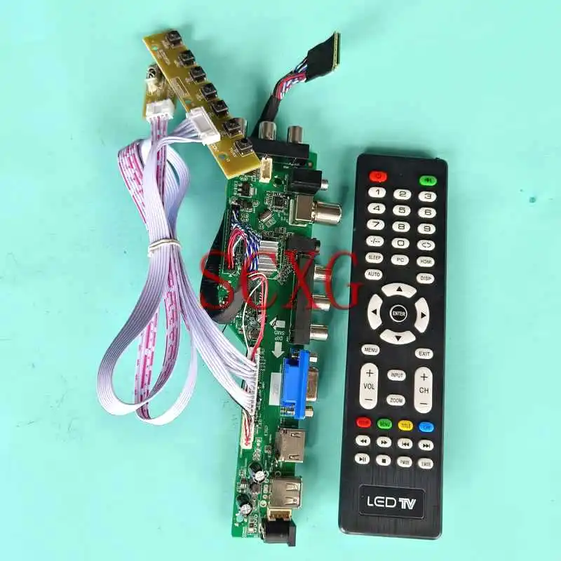 

Плата контроллера цифрового сигнала DVB подходит для Φ/A04/C01/L01 40 Pin LVDS AV RF USB 1024*600 VGA HDMI-совместимый комплект 10,1"