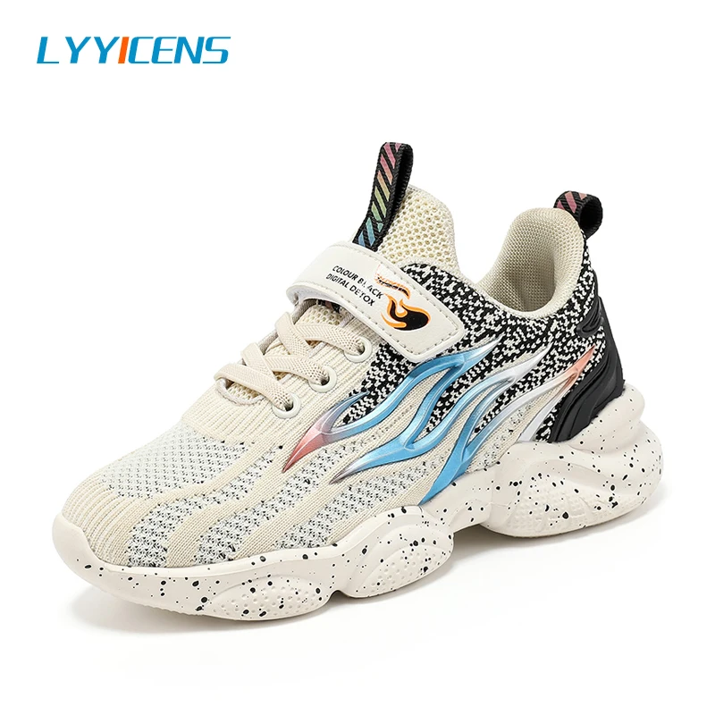 

Four Seasons Kids Shoes for Boy Fashion Children Casual Shoes Mesh Breathable Anti-Slippery Hook Loop Children Outdoor Sneakers