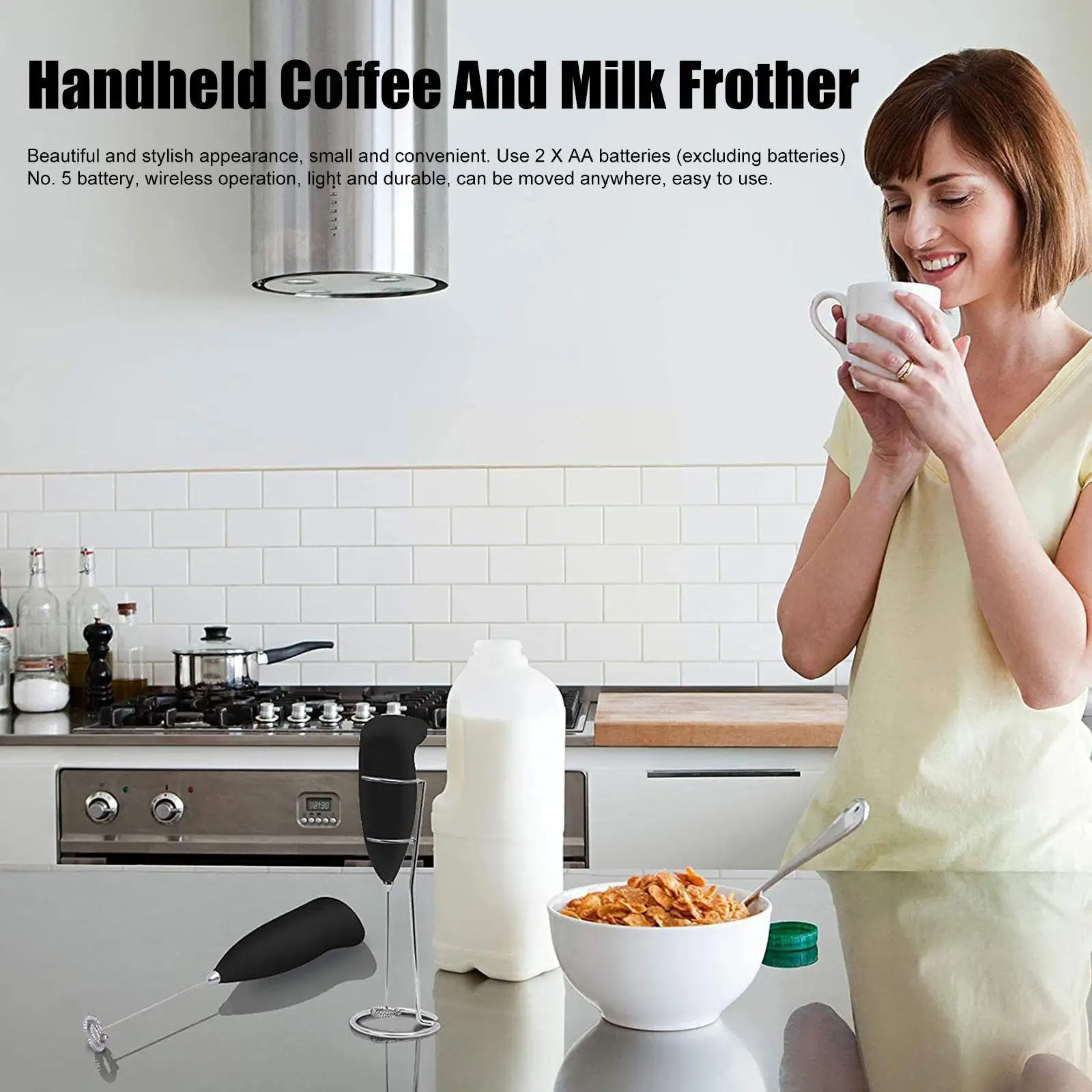 Electric Milk Frother Foamer Coffee Foam Egg Beater Whisk Stirrer Kitchen Tools Blender Portable Beverage Mixer Mini Access R6C6
Electric Milk Frother Foamer Coffee Foam Egg Beater Whisk Stirrer Kitchen Tools Blender Portable Beverage Mixer Mini Access R6C6
