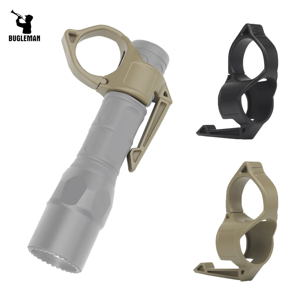 

Bugleman Tactical Airsoft Flashlights Holder Portable Ring Compatible 2.2cm Inner Diameter Flashlights Accessories