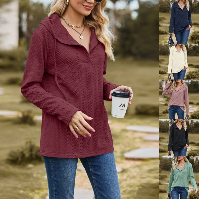 50JB Drawstring V-neck Pullover Womens Hoodie Loose Sweatshirt T-shirt for Womens
50JB Drawstring V-neck Pullover Womens Hoodie Loose Sweatshirt T-shirt for Womens