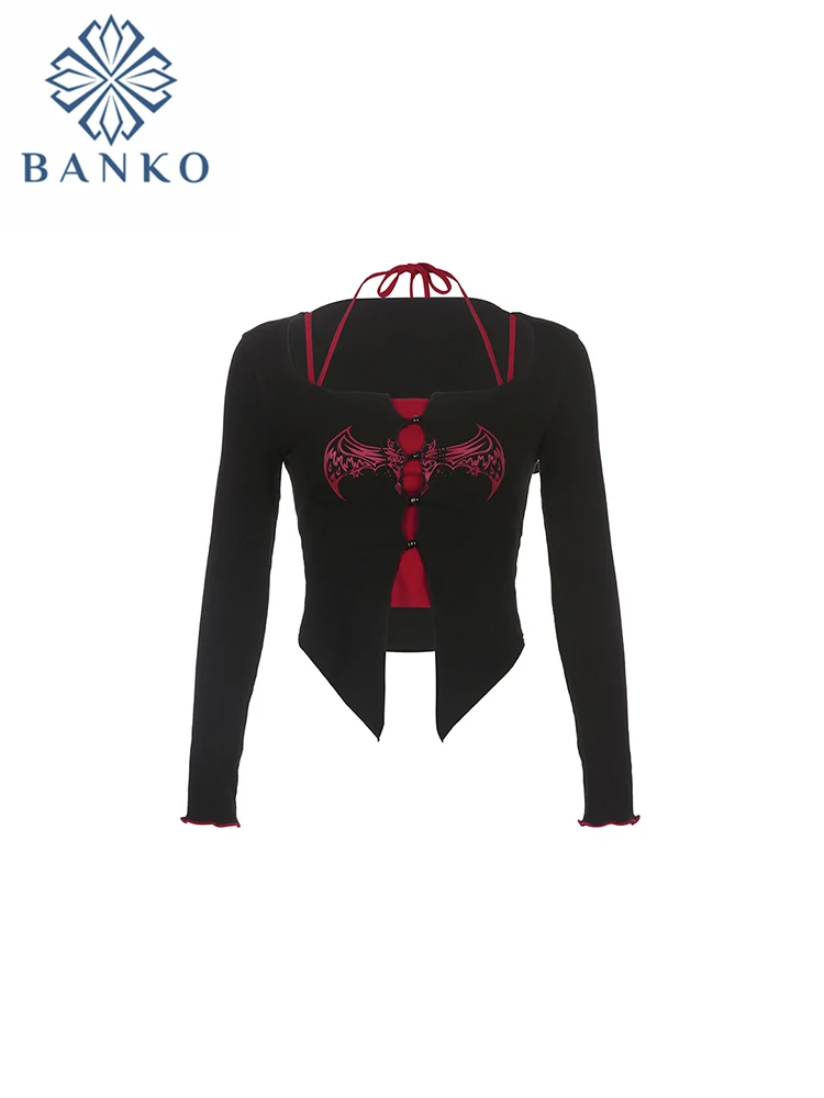 Women Spring Two Piece Sets Long Sleeve Crop Tops Harajuku Y2k Gyaru Gothic Clothes Japanese Fashion Cardigan T Shirt Streetwear
Women Spring Two Piece Sets Long Sleeve Crop Tops Harajuku Y2k Gyaru Gothic Clothes Japanese Fashion Cardigan T Shirt Streetwear