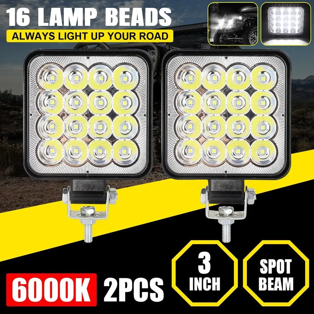 2pcs 3-Inch 48w Led Work Light Bar Spotlight Fog Lamp 6000k Driving Warning Light 
2pcs 3-Inch 48w Led Work Light Bar Spotlight Fog Lamp 6000k Driving Warning Light