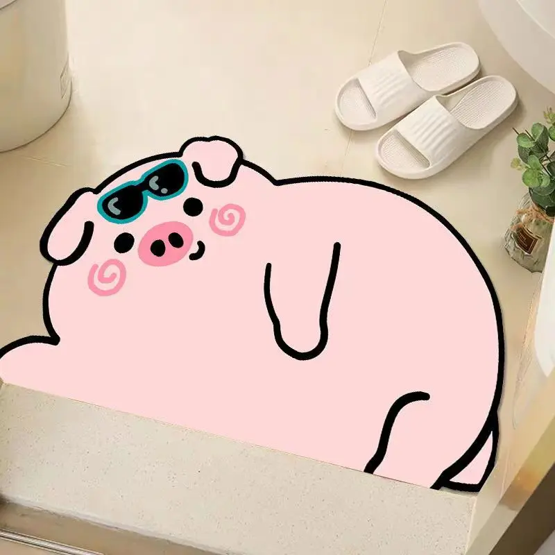 Carpet Cute Rug Diatom Mat Bathroom Mat Quick-drying Bath Rug Cartoon Pig Door Mat Absorbent Non-slip Home Decoration New
Carpet Cute Rug Diatom Mat Bathroom Mat Quick-drying Bath Rug Cartoon Pig Door Mat Absorbent Non-slip Home Decoration New