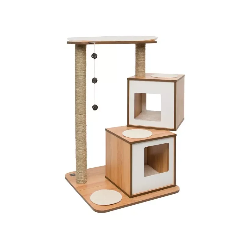 V-Doble furniture with scratcher post for cats of all races and ages. With capacity for two or more cats.
V-Doble furniture with scratcher post for cats of all races and ages. With capacity for two or more cats.