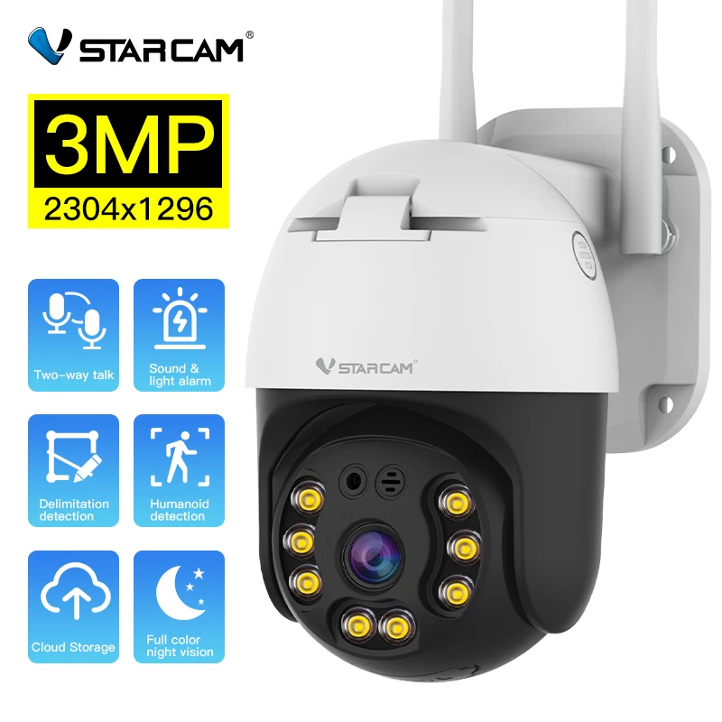 HD 3MP WiFi IP Camera Outdoor Speed Dome 1080P Wireless AI Human Detected Two-Way Audio Night Vision CCTV Security Video PTZ Cam
HD 3MP WiFi IP Camera Outdoor Speed Dome 1080P Wireless AI Human Detected Two-Way Audio Night Vision CCTV Security Video PTZ Cam
