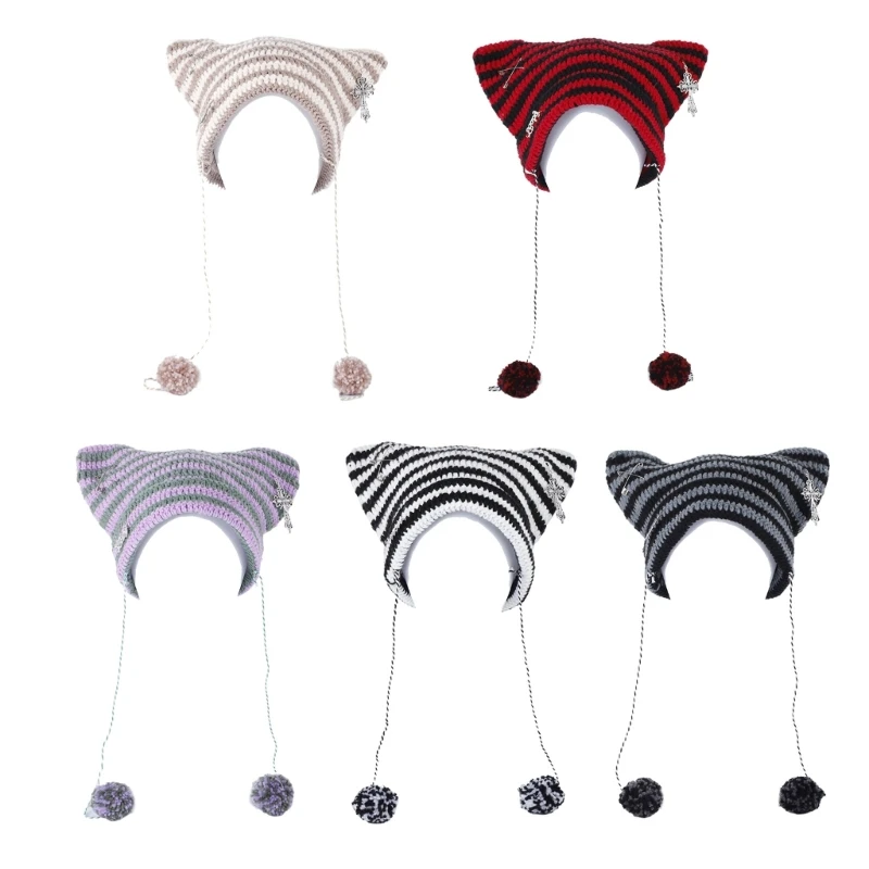 Handmade Women Hat Y2K Girls Beanie Hat Pilling Resistant Breathable Stripe Hat DropShip
Handmade Women Hat Y2K Girls Beanie Hat Pilling Resistant Breathable Stripe Hat DropShip