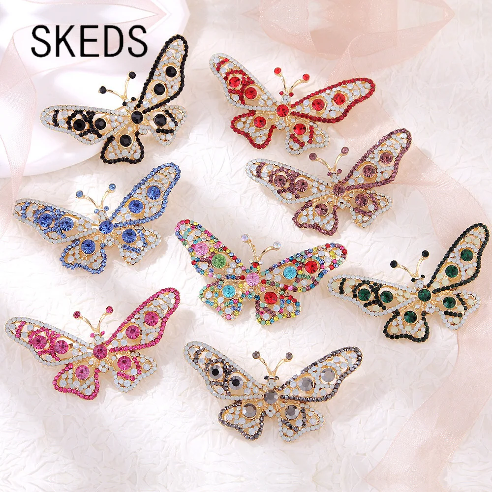 SKEDS Vintage Fashion Women Butterfly Rhinestone Brooch Large Crystal Insect Exquisite Corsage Party Clothing Coat Lady Pins
SKEDS Vintage Fashion Women Butterfly Rhinestone Brooch Large Crystal Insect Exquisite Corsage Party Clothing Coat Lady Pins