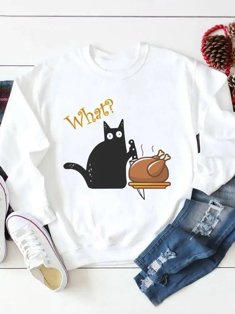 Модный осенний Женский свитшот с принтом в виде кошки
Модный осенний Женский свитшот с принтом в виде кошки