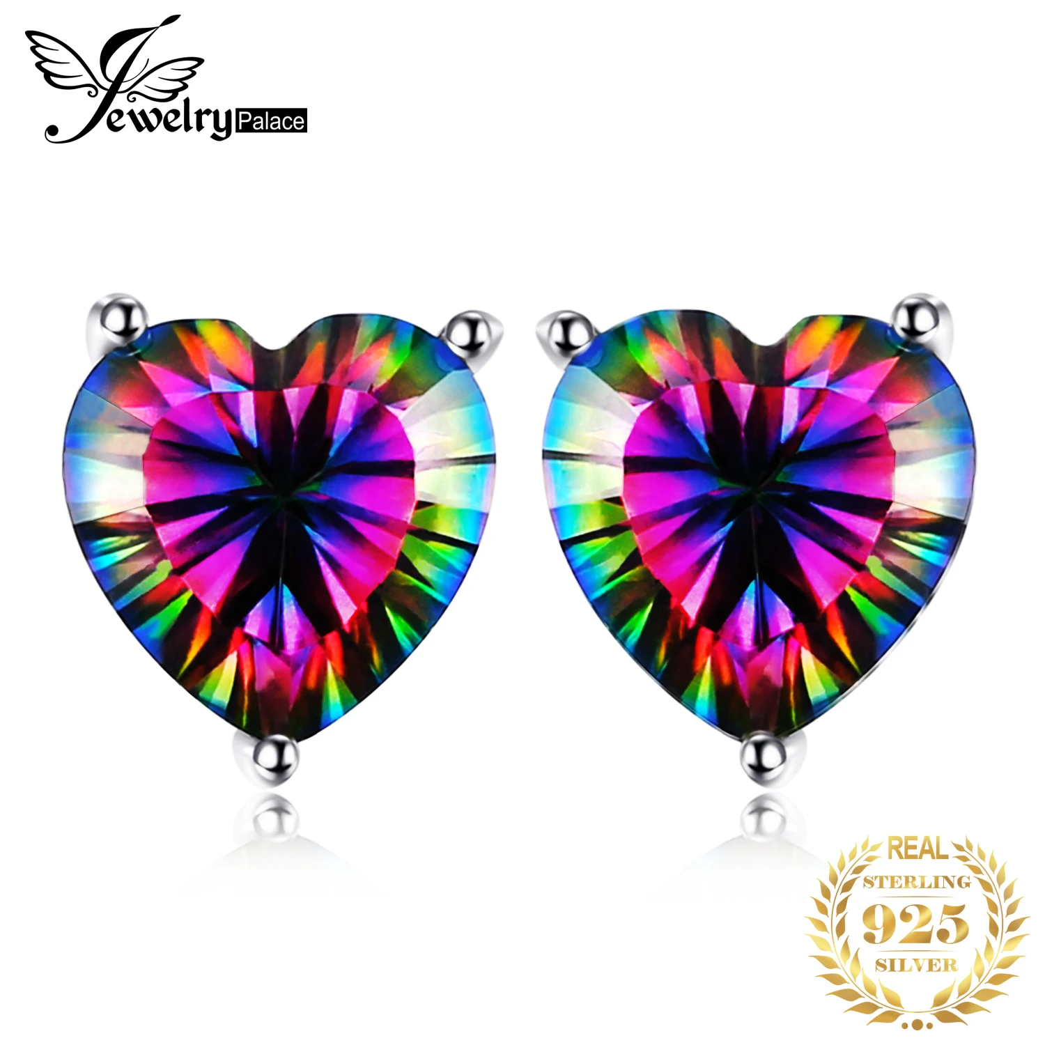 JewelryPalace Heart Natural Rainbow Fire Mystic Quartz 925 Sterling Silver Stud Earrings for Women Colorful Gemstone Jewelry
JewelryPalace Heart Natural Rainbow Fire Mystic Quartz 925 Sterling Silver Stud Earrings for Women Colorful Gemstone Jewelry