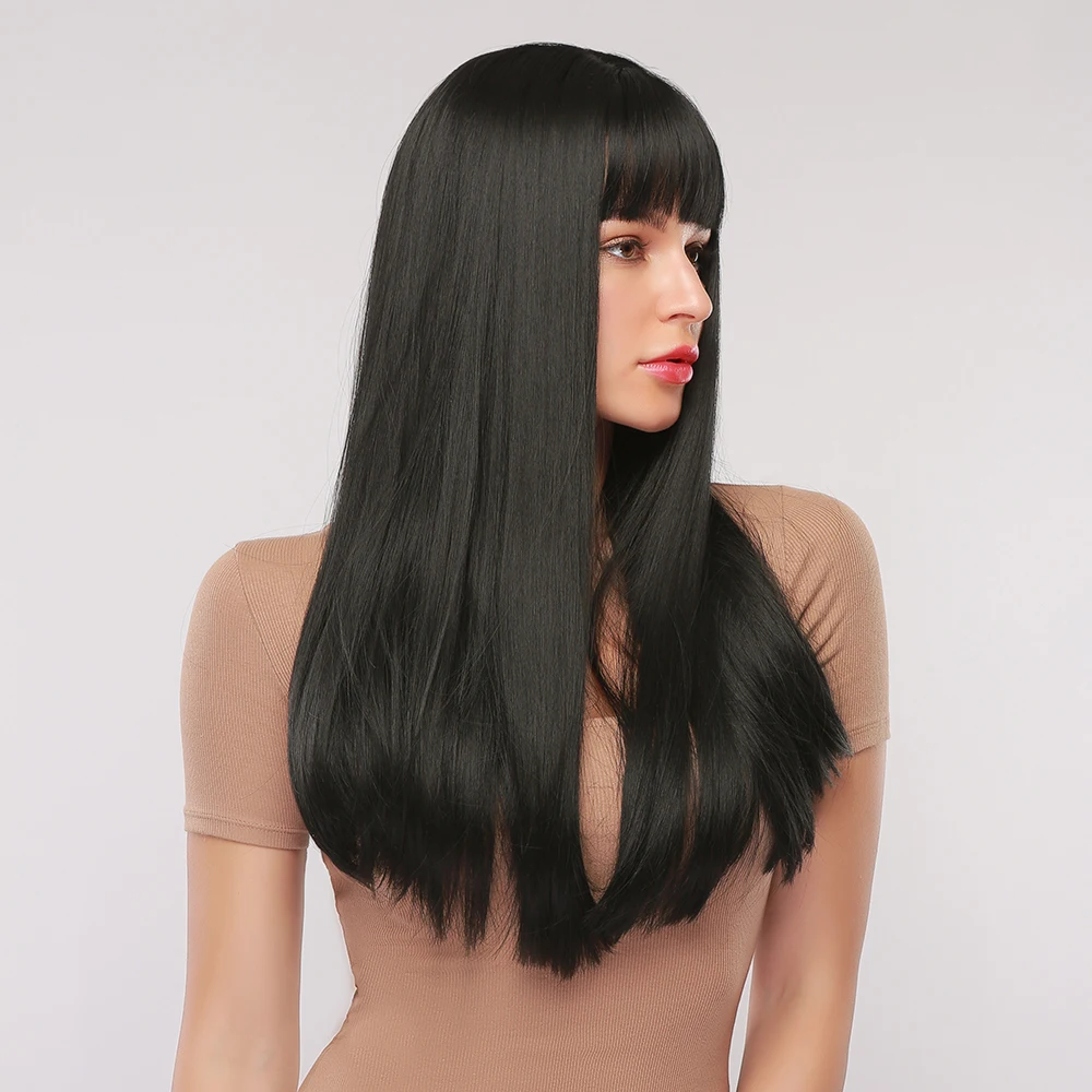 Wigtoday Cosplay Long Straight Black Synthetic Wig with Bangs for Women African American Lolita Daily Party Heat Resistant Fibre
Wigtoday Cosplay Long Straight Black Synthetic Wig with Bangs for Women African American Lolita Daily Party Heat Resistant Fibre