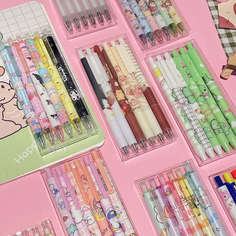 6pcs/set Japanese Korean Gel Pen 0.5 Kawaii Cute Gel Pens Carbon Pen Office School Student Stationery Supplies Material Escolar
6pcs/set Japanese Korean Gel Pen 0.5 Kawaii Cute Gel Pens Carbon Pen Office School Student Stationery Supplies Material Escolar
