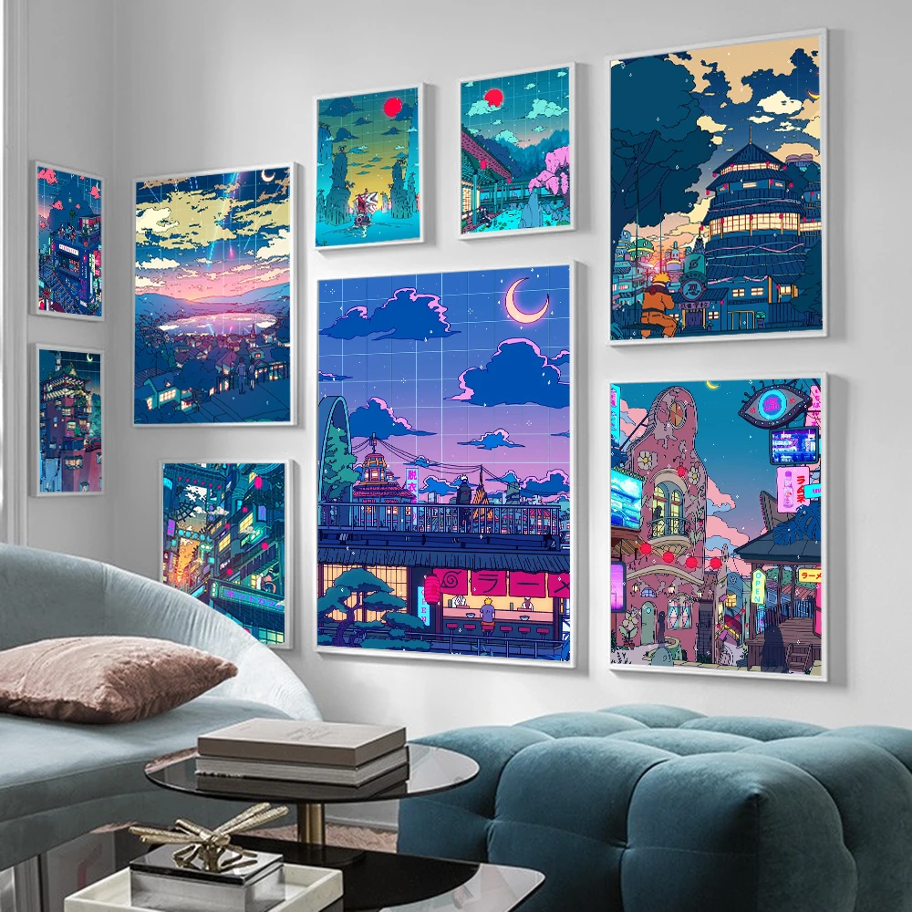 Cartoon View Street Prints Poster Night Tree Anime Canvas Wall Art HD Painting For Bedroom Clubroom Modular Pictures Home Decor
Cartoon View Street Prints Poster Night Tree Anime Canvas Wall Art HD Painting For Bedroom Clubroom Modular Pictures Home Decor
