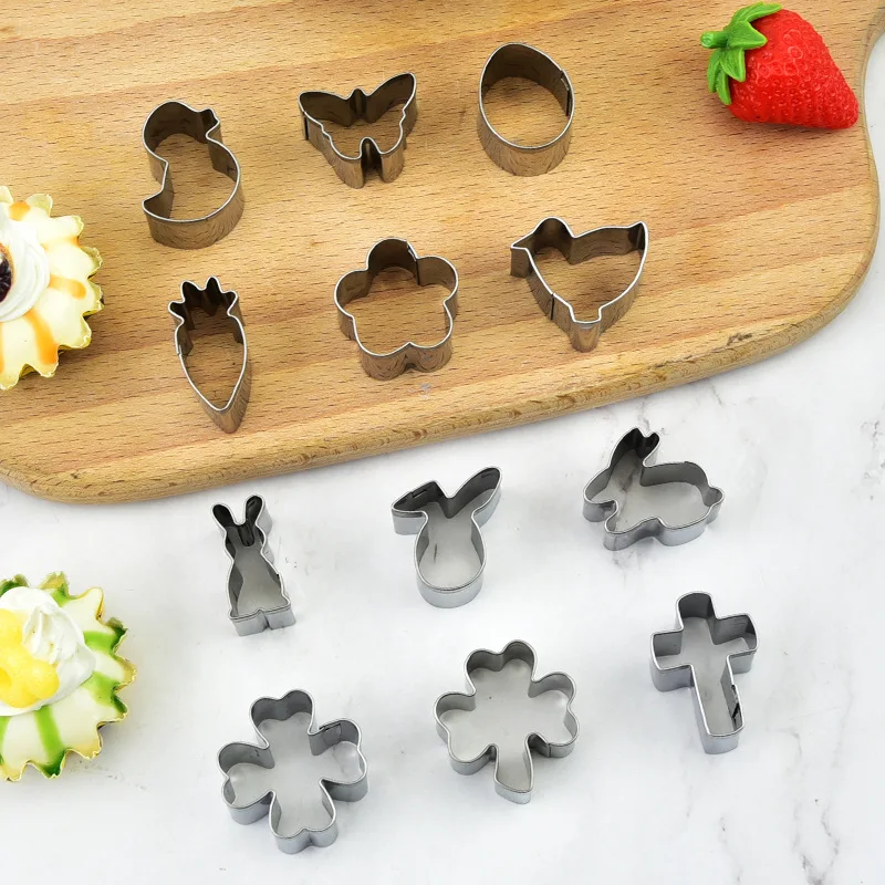 

Easter Polymer Clay Cutter Diy Pottery Ceramic Pattern Stainless Steel Mini Cookie Cutters Modeling Art Craft Kit Hobby Tools