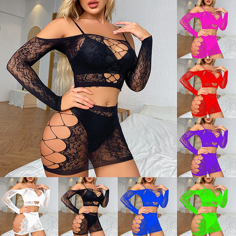 Sexy Lingerie Hollow Long Sleeve Skirt Underwear Women's Sleepwear Sexy Tight Fitting Babydoll dress Cosplay Bodysuits
Sexy Lingerie Hollow Long Sleeve Skirt Underwear Women's Sleepwear Sexy Tight Fitting Babydoll dress Cosplay Bodysuits