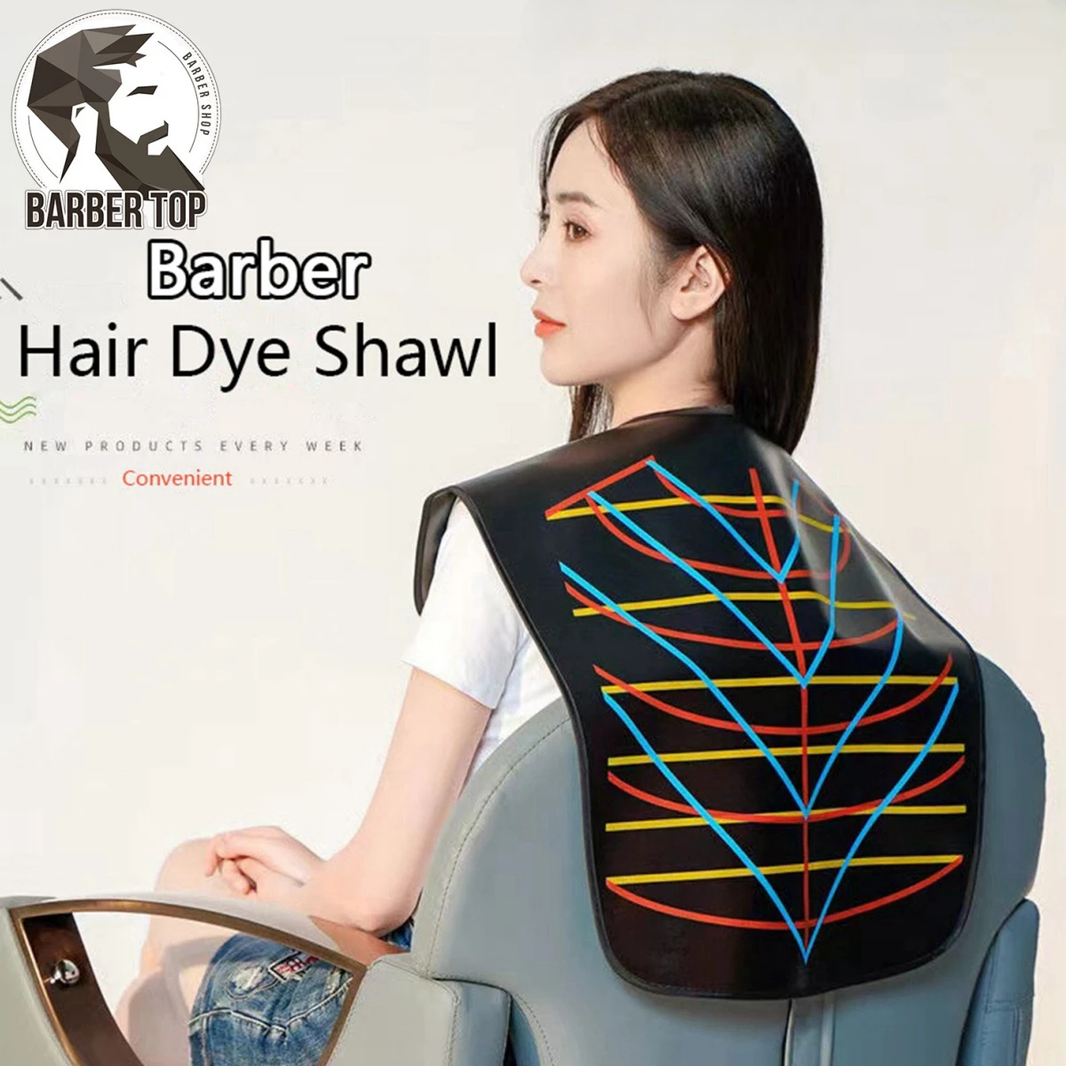 

Barber Hair Coloring Apron Professional Haircut Cape Waterproof Hair Dye Shawl Cloth Hairdresser Durable Hairstyling Tools