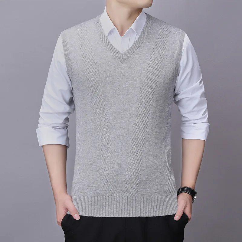 Мужской свитер, жилет, модный осенний шерстяной жилет, Мужская простая жаккардовая Вязаная мужская одежда, Повседневный свитер, жилеты
Мужской свитер, жилет, модный осенний шерстяной жилет, Мужская простая жаккардовая Вязаная мужская одежда, Повседневный свитер, жилеты