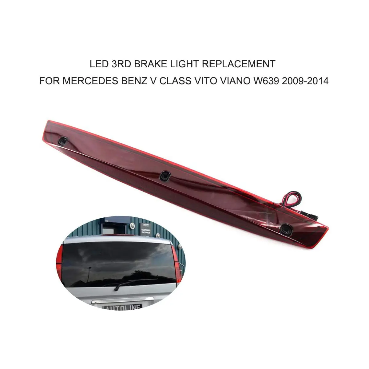 

Car Tail Brake Light High Mount 3rd Rear Third Stop Lamp For Mercedes Benz Vito Viano W639 A6398200056 6398200056