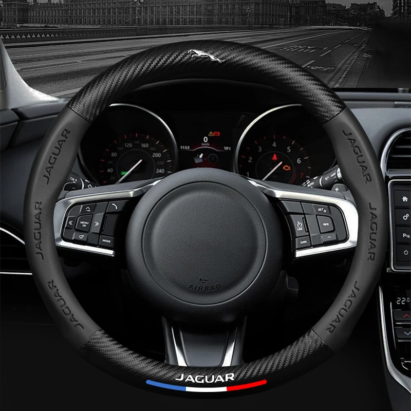 38cm Suitable For Jaguar Steering Wheel Cover Leather E-PACE F-PACE XJ XEL XFL XE XF Anti Slip Car Grip Cover Four Seasons
38cm Suitable For Jaguar Steering Wheel Cover Leather E-PACE F-PACE XJ XEL XFL XE XF Anti Slip Car Grip Cover Four Seasons