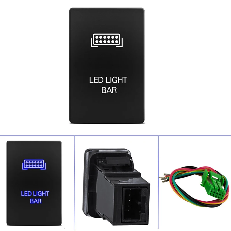 Push Switch Blue LED Light Bar IP66 For Toyota Tundra 4Runner 2010-ON Blue LED Light Bar Switch With Connector With Cable
Push Switch Blue LED Light Bar IP66 For Toyota Tundra 4Runner 2010-ON Blue LED Light Bar Switch With Connector With Cable