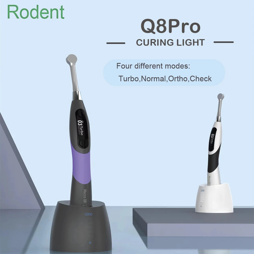 Dental Wireless LED Curing Light 1 Second Cure Lamp Q8pro Wave Length 2500mW/c㎡ With Caries Detector Built Meter
Dental Wireless LED Curing Light 1 Second Cure Lamp Q8pro Wave Length 2500mW/c㎡ With Caries Detector Built Meter