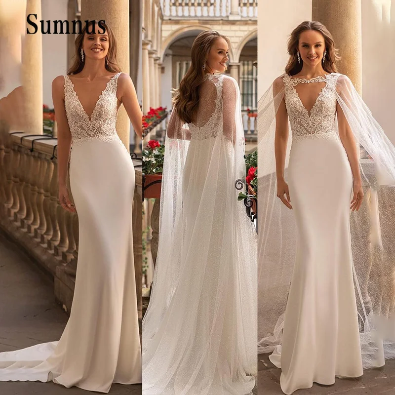 Elegant Noble Princess Wedding Dress With Glitter Tulle Train V-neck Appliques Sleeveless Back Illusion Bride Gown Robe de Marie
Elegant Noble Princess Wedding Dress With Glitter Tulle Train V-neck Appliques Sleeveless Back Illusion Bride Gown Robe de Marie