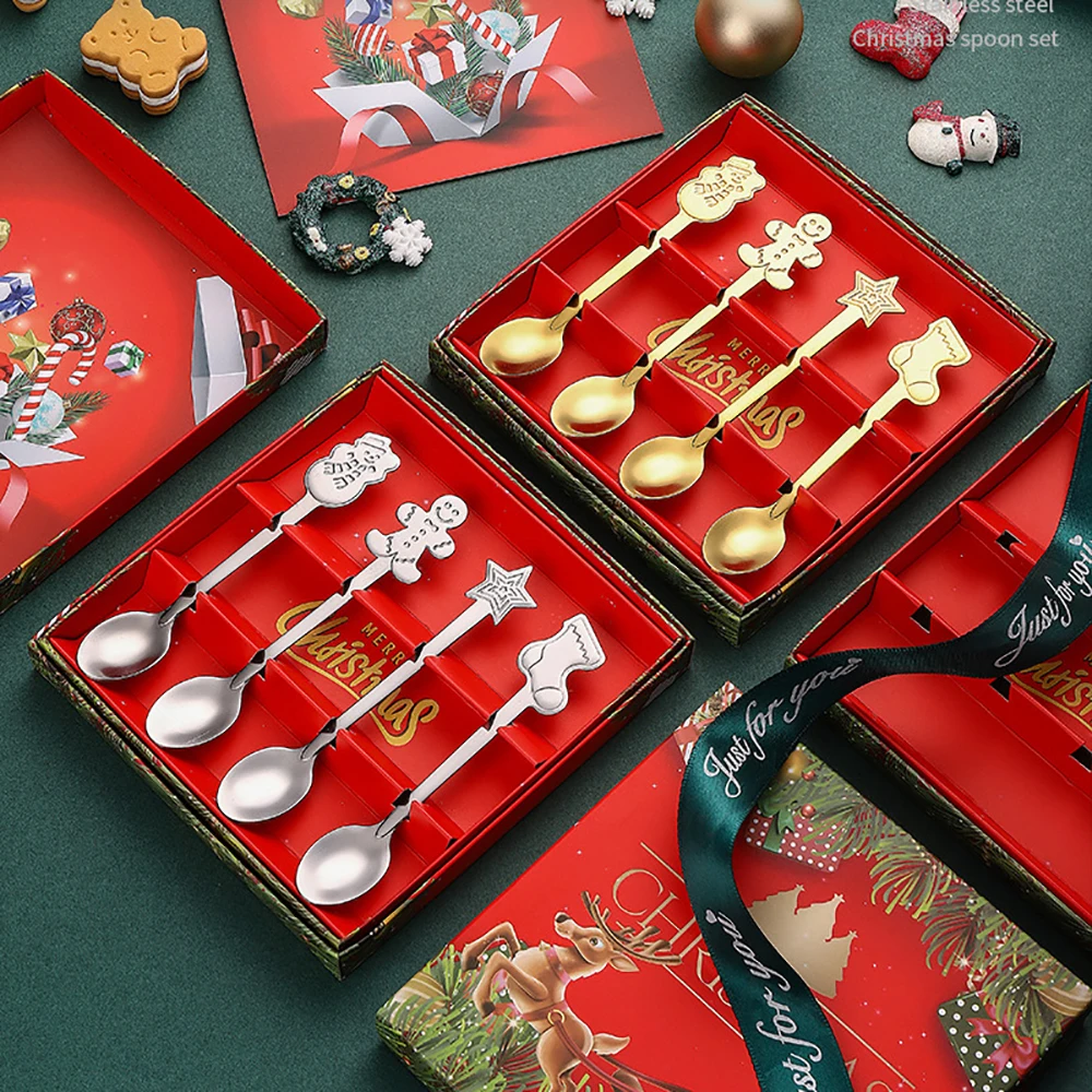 4 Pcs Stainless Steel Christmas Spoon Home Gifts Kitchen Accessories Tableware Decorations New Coffee Dessert Pendants Spoon
4 Pcs Stainless Steel Christmas Spoon Home Gifts Kitchen Accessories Tableware Decorations New Coffee Dessert Pendants Spoon