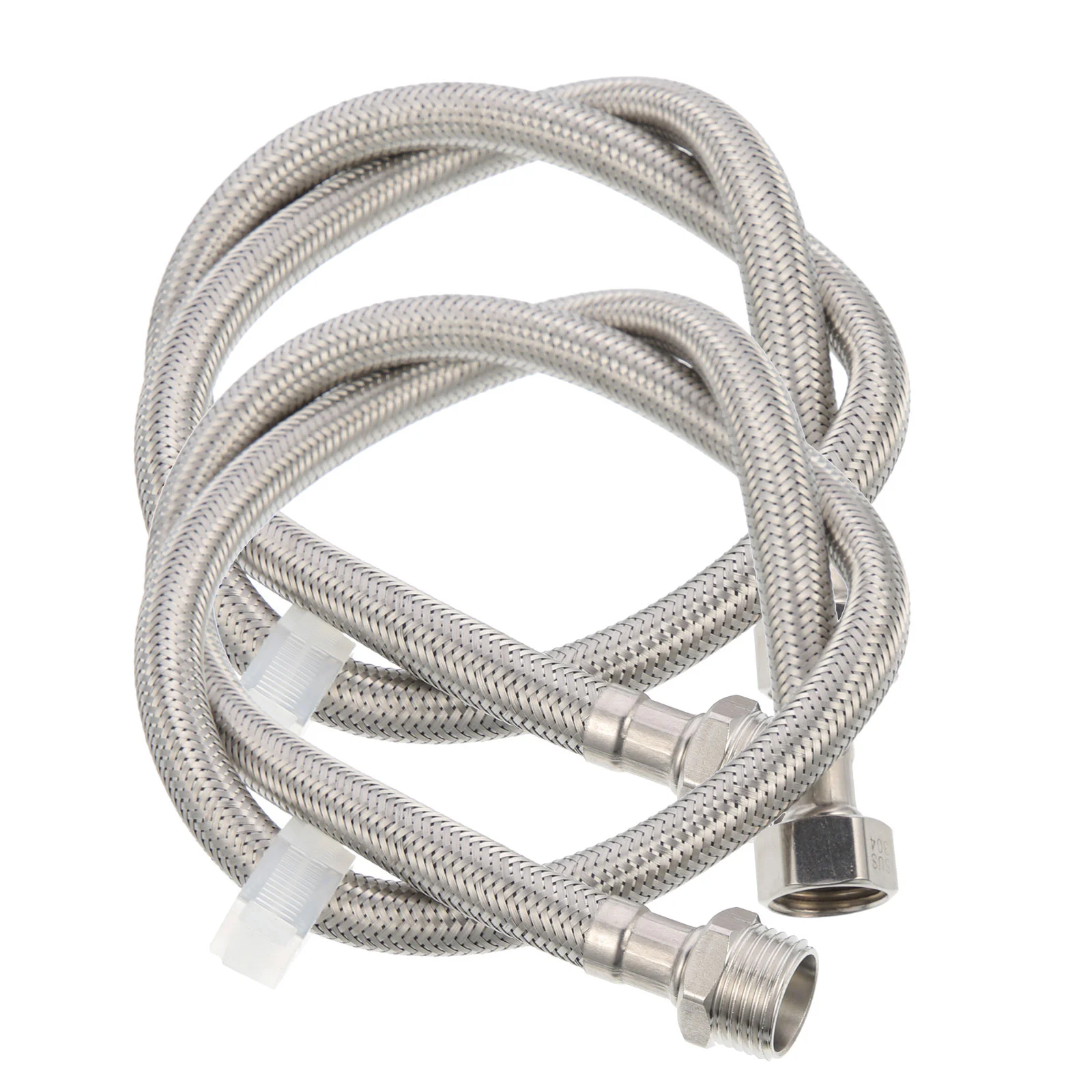 2 Pcs Washing Machine Hoses Extension Tube Pipe Stainless Steel Lengthen 81X2.4X2.2CM Braided Silver 304
2 Pcs Washing Machine Hoses Extension Tube Pipe Stainless Steel Lengthen 81X2.4X2.2CM Braided Silver 304