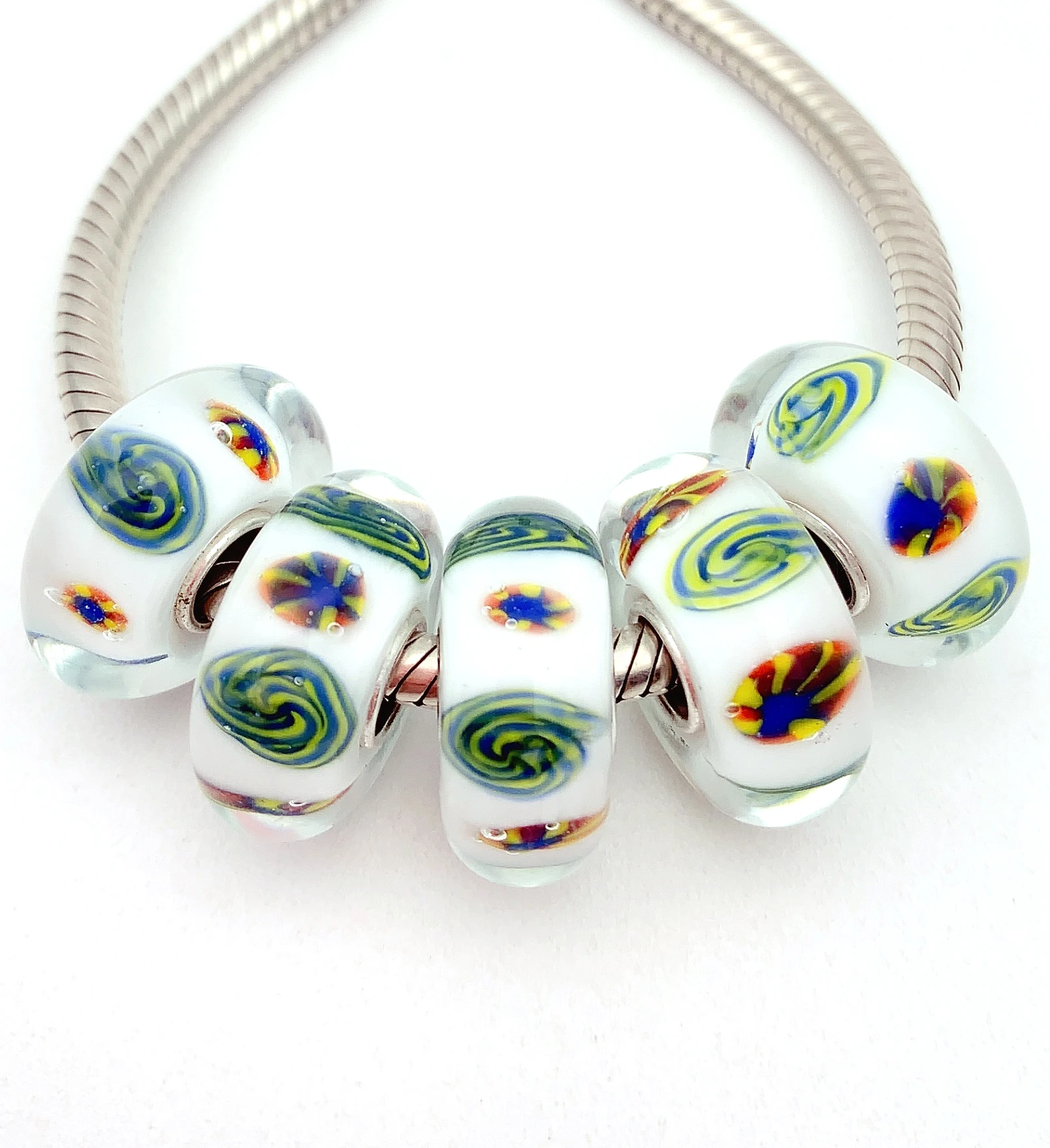 YG629 5X 100% Authenticity S925 Sterling Silver Beads Murano Glassbeads NEW Fit European Charms Bracelet Diy Jewelry Lampwork
YG629 5X 100% Authenticity S925 Sterling Silver Beads Murano Glassbeads NEW Fit European Charms Bracelet Diy Jewelry Lampwork
