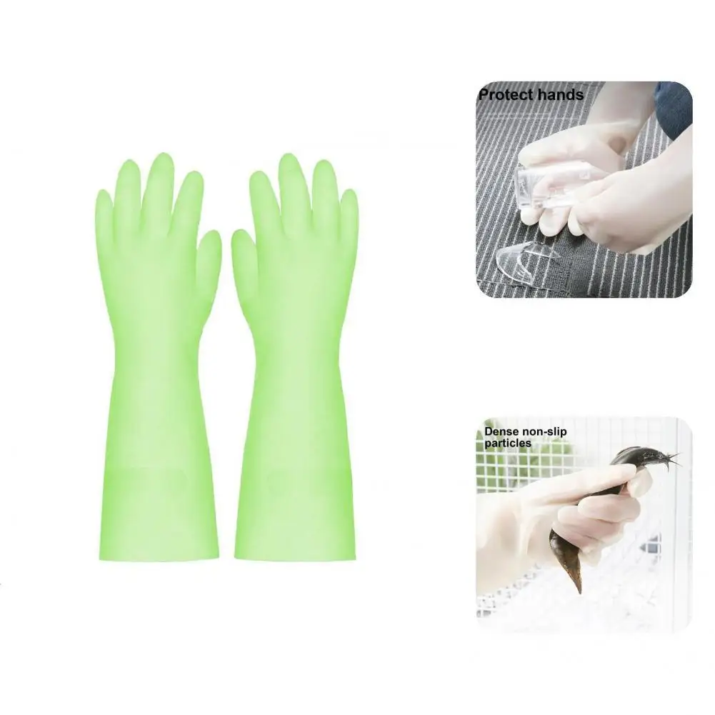 Rubber 1 Pair Great Oil-resistant Dish Cleaning Long Cuff Gloves Lightweight Utility Gloves High Toughness for Dorm
Rubber 1 Pair Great Oil-resistant Dish Cleaning Long Cuff Gloves Lightweight Utility Gloves High Toughness for Dorm