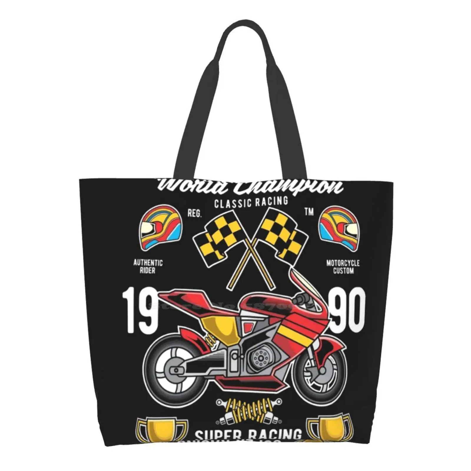 Superbike Racer Printed Casual Tote Large Capacity Female Handbags Superbike Motorcycle Bike Racer Biker Motorbike Vintage Cafe
Superbike Racer Printed Casual Tote Large Capacity Female Handbags Superbike Motorcycle Bike Racer Biker Motorbike Vintage Cafe