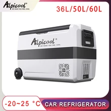 Alpicool T36 T50 T60 Car Refrigerator Mini Freezer 12V/24V 110V 220V Compressor Refrigeration Vehicle Ice Box Camping Travel